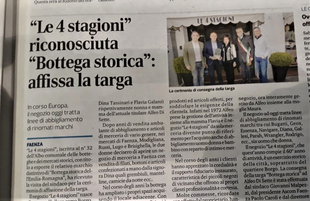 Le 4 stagioni abbigliamento